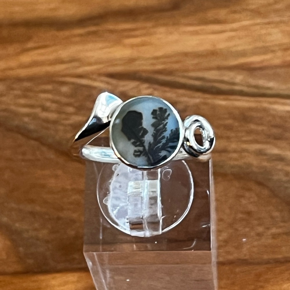 NWT Sterling Dendritic Quartz Ring Size 7